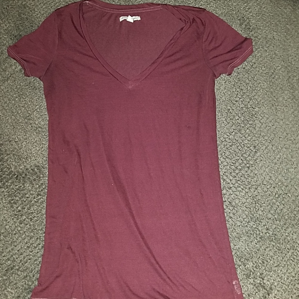 Maroon American Eagle shirt. Size XS